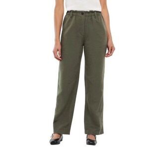 Gap Women's Size XL Green Easy Twill Pants Relaxed Fit Straight Leg New NWT